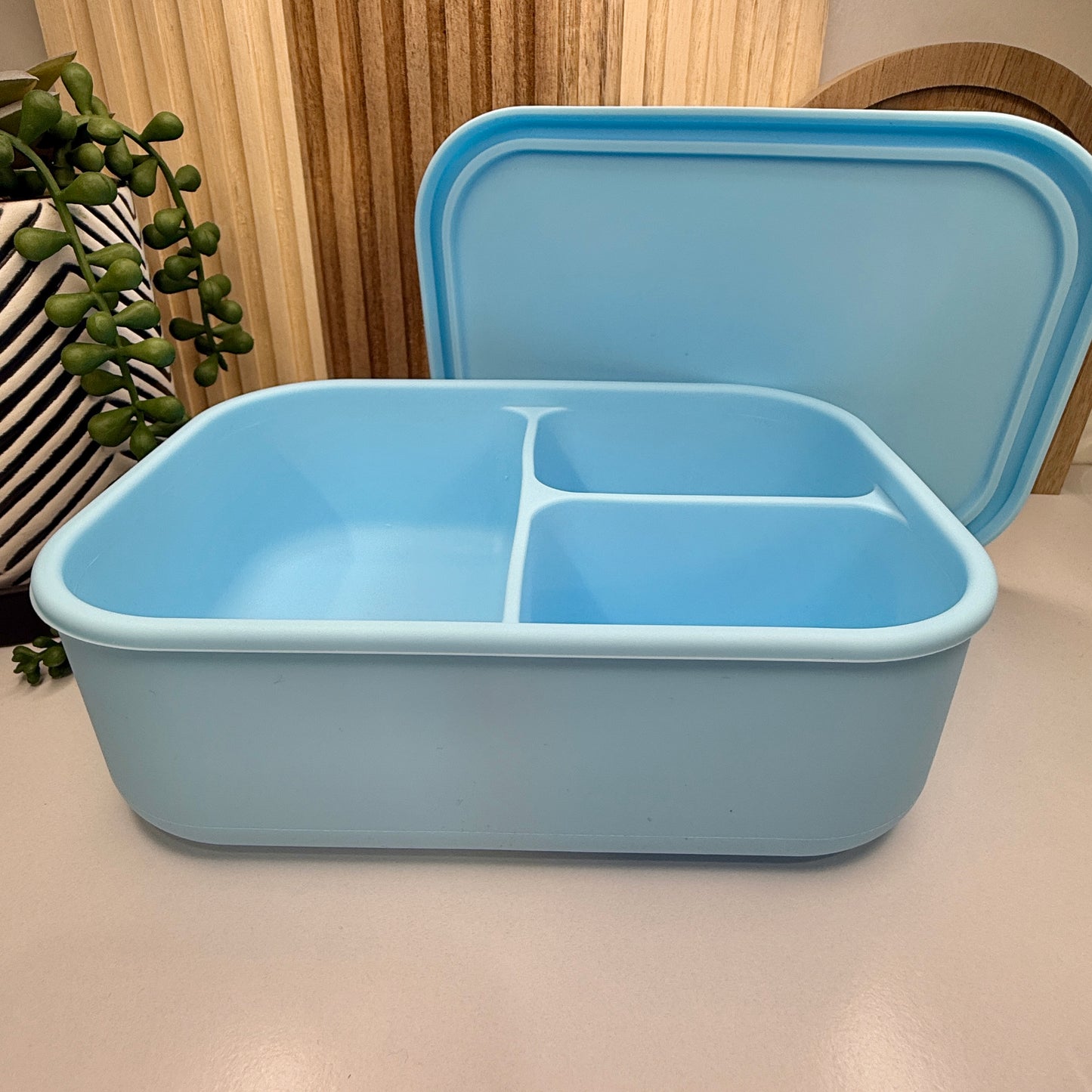 Silicone Bento Box w/Lid | Baby Blue
