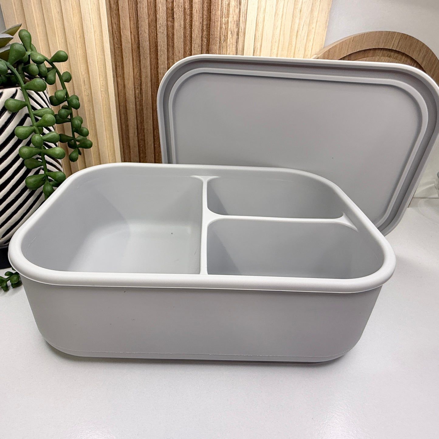 Silicone Bento Box w/Lid | Gray