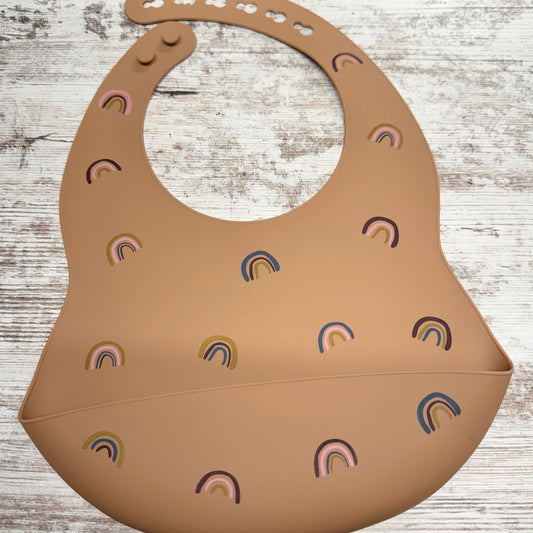 Silicone Bib | Brown Rainbow