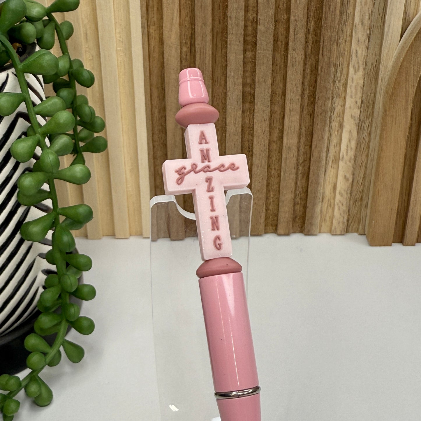 Amazing Grace Plastic Pen | Mauve