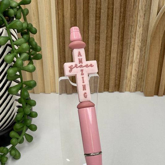 Amazing Grace Plastic Pen | Mauve