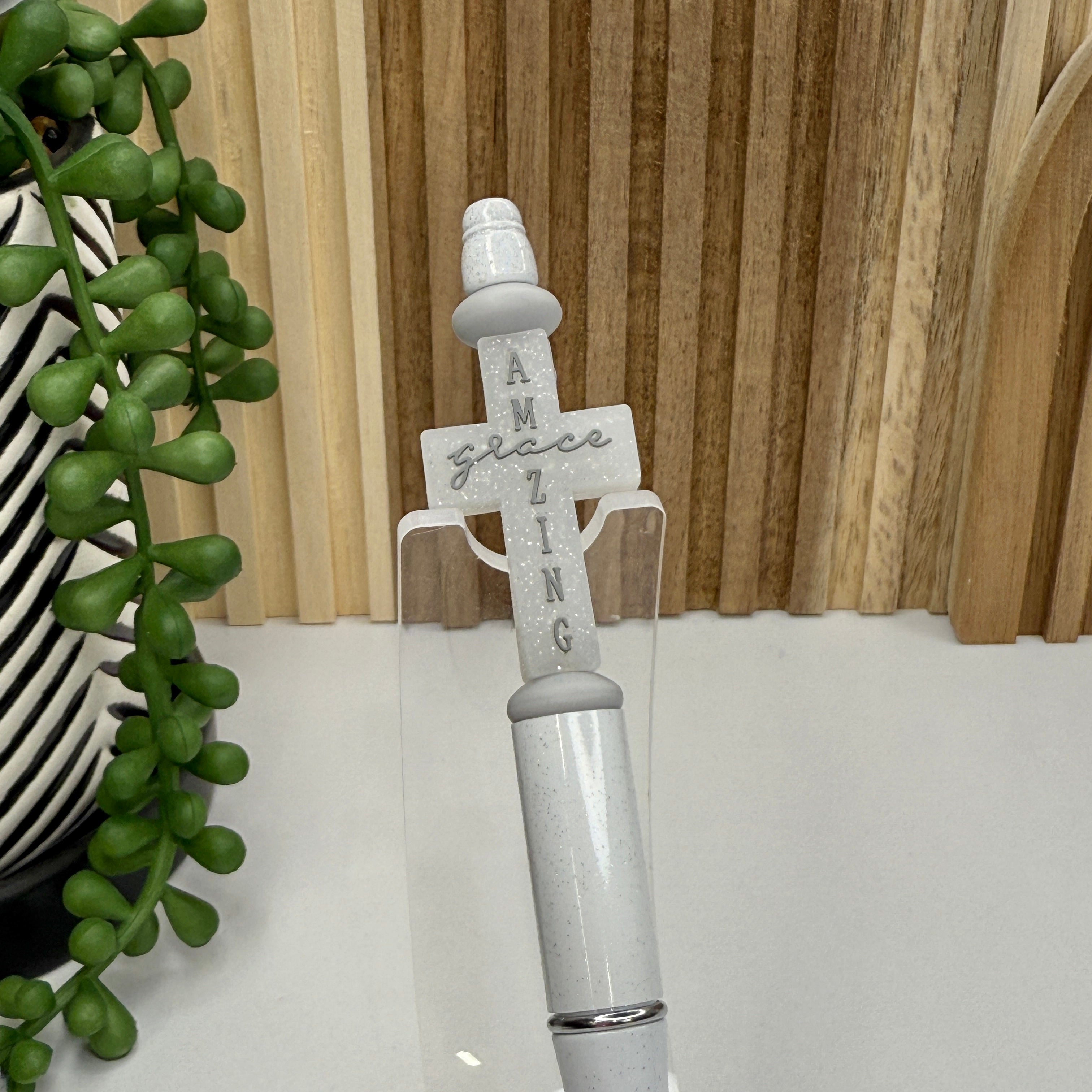 Amazing Grace Plastic Pen | Glitter