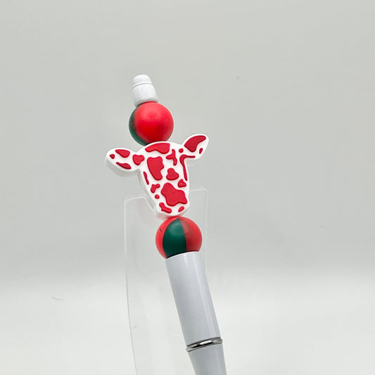 Christmas Cow Plastic Pen