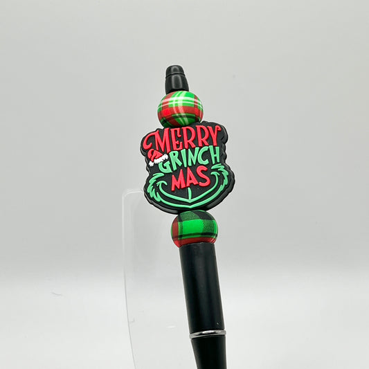 Plaid Grinchmas Plastic Pen