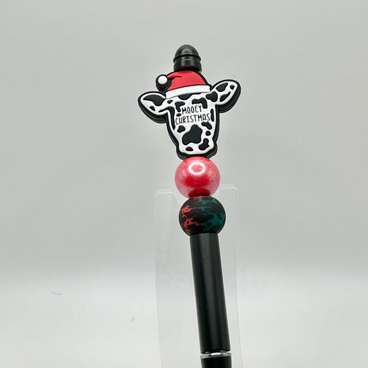Red Mooey Christmas Metal Pen
