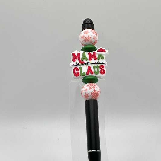 Red Mama Claus Metal Pen