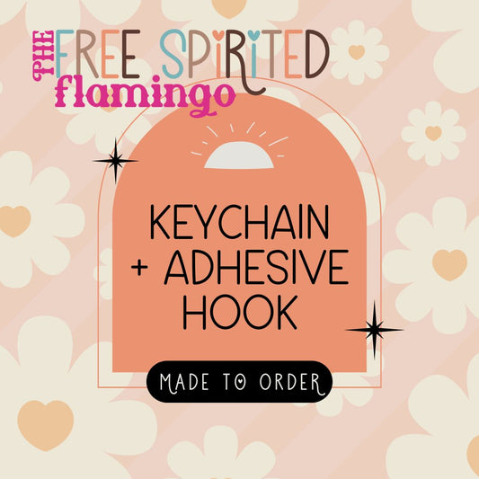 Beaded Keychain + Adhesive Hook