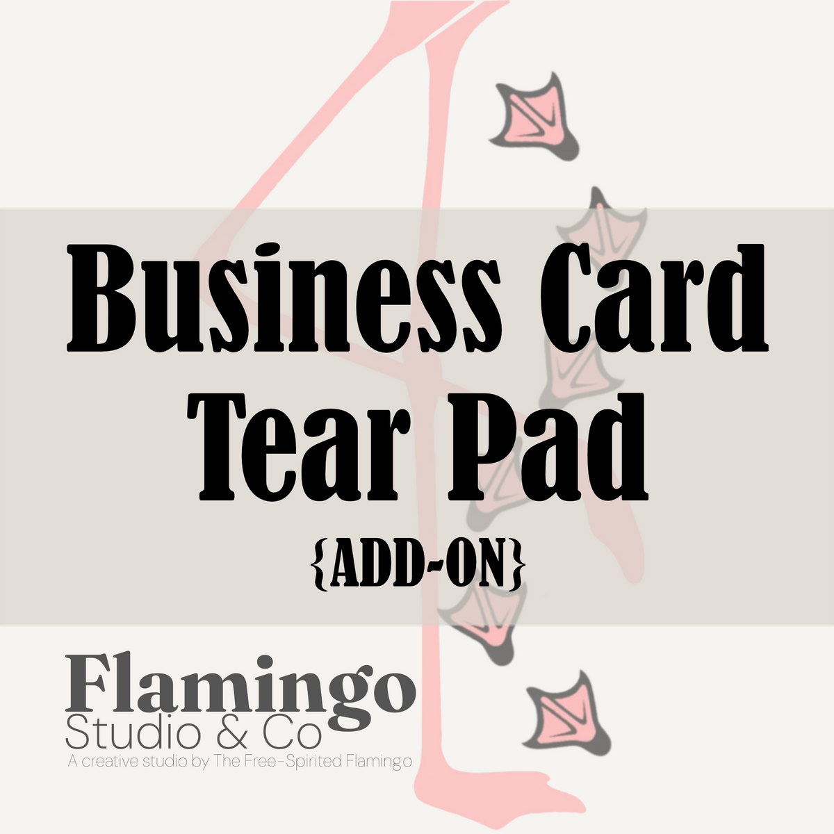 Business Card Tear Pad {ADD-ON}