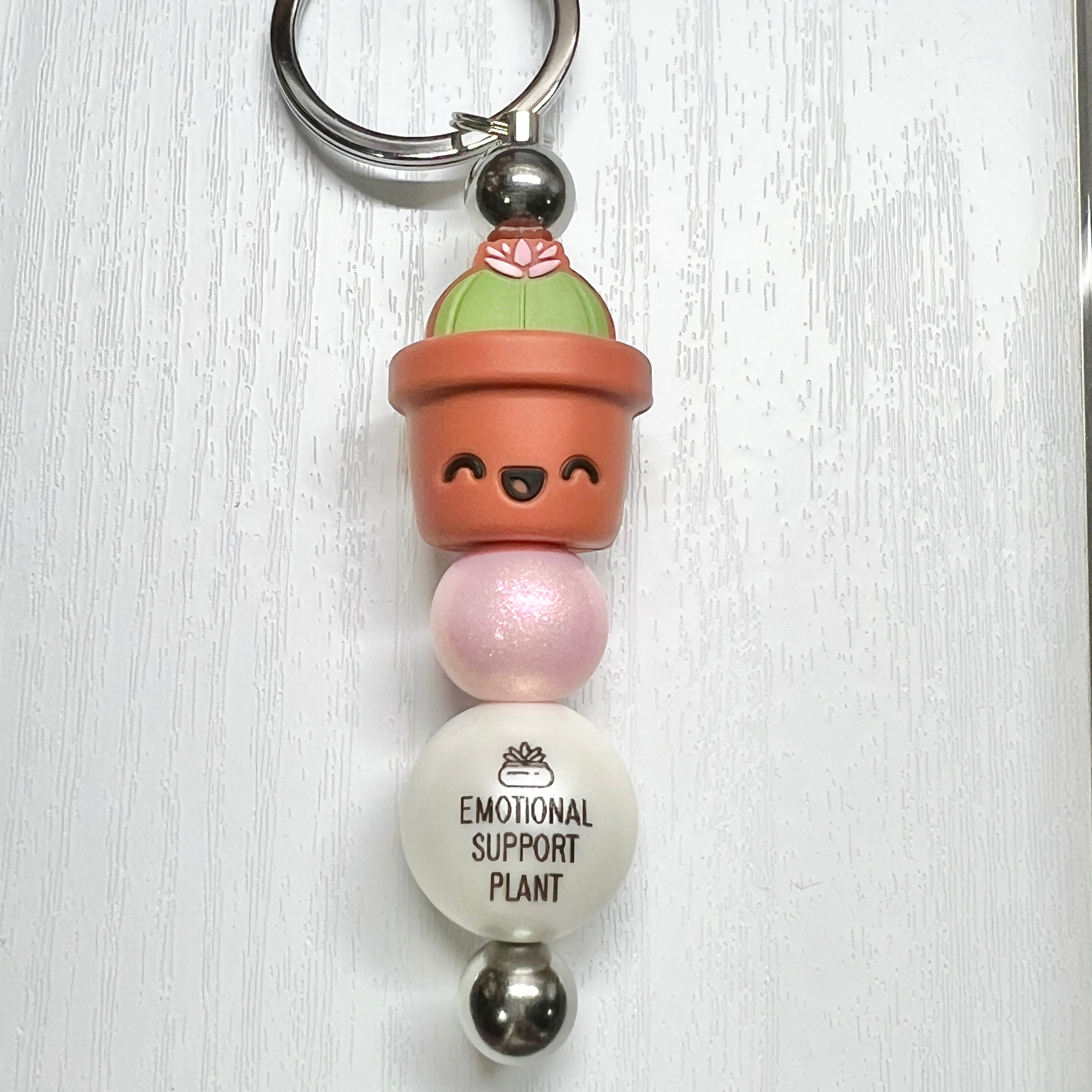 Emotional Support Stabitha Silver Keychain Bar