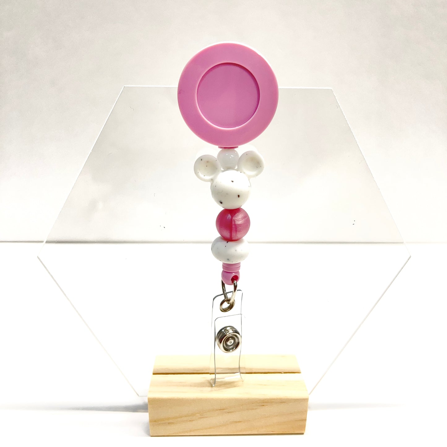 Mouse Head Badge Reel