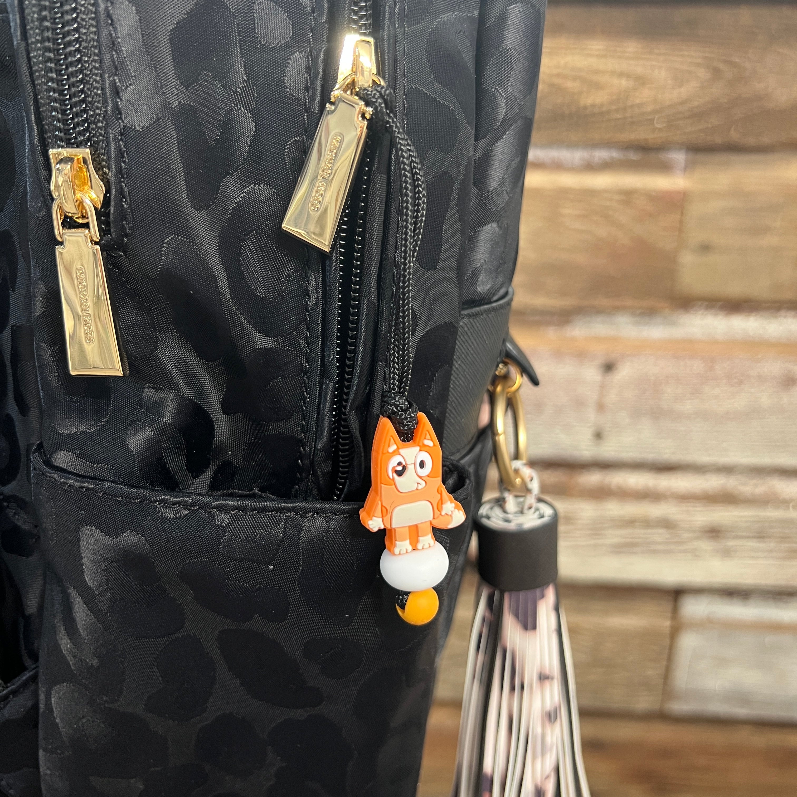 Blue Dog Zipper Charm