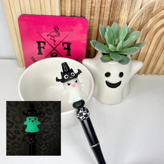 GLOW Bat Ghost Plastic Pen