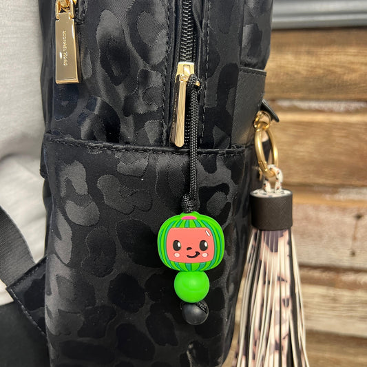 Melon Face + Green Zipper Charm