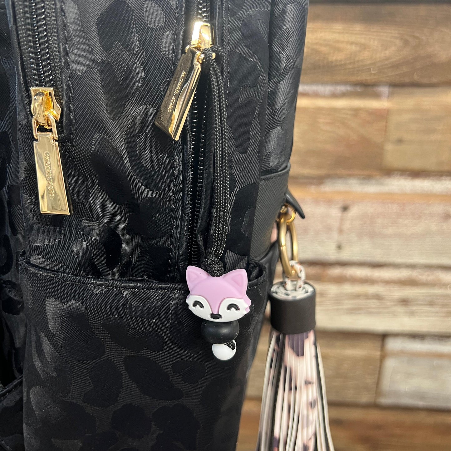 Lavender Fox Zipper Charm