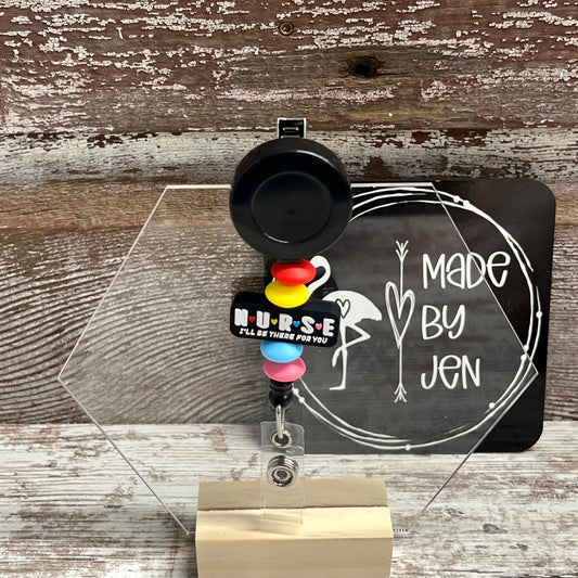 Black N.U.R.S.E. Badge Reel