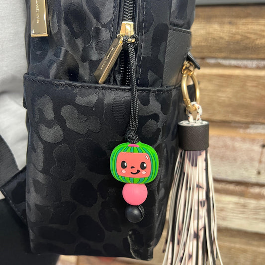 Melon Face + Pink Zipper Charm