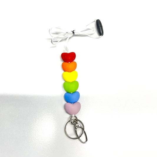 Rainbow Heart Lanyard