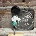 White Cactus Badge Reel
