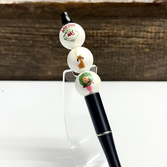 Green Christmas Gang Plastic Pen