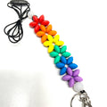 Rainbow Flower Lanyard