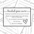Beaded Pen Care - Thermal Label Design